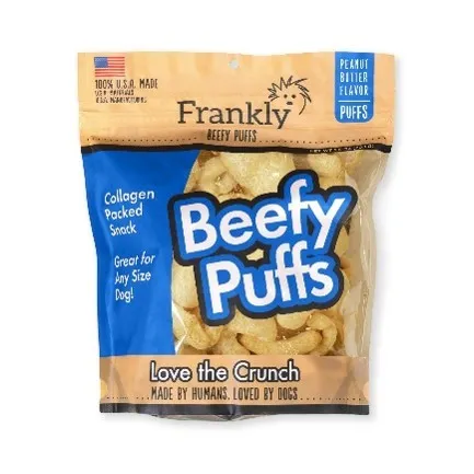 1ea Frankly Beefy Puffs Peanut Butter 2.5oz - Treat